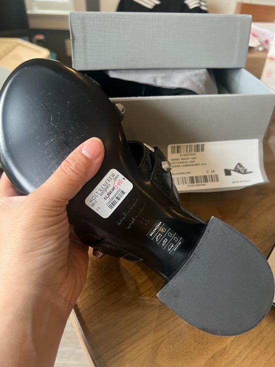 BNIB Balenciaga City Sandal Arena Lambskin, Sz 38 - Picture 9 of 9